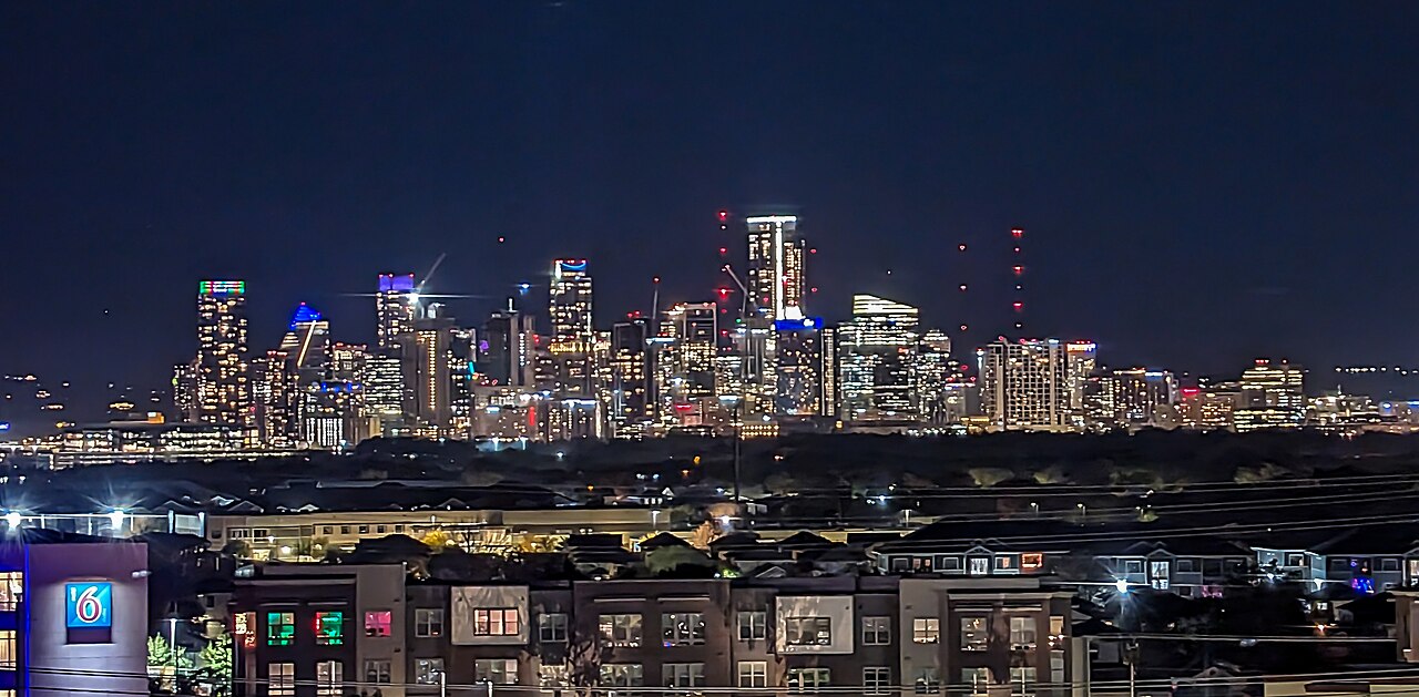Austin Texas skyline, December 2023 - Night
