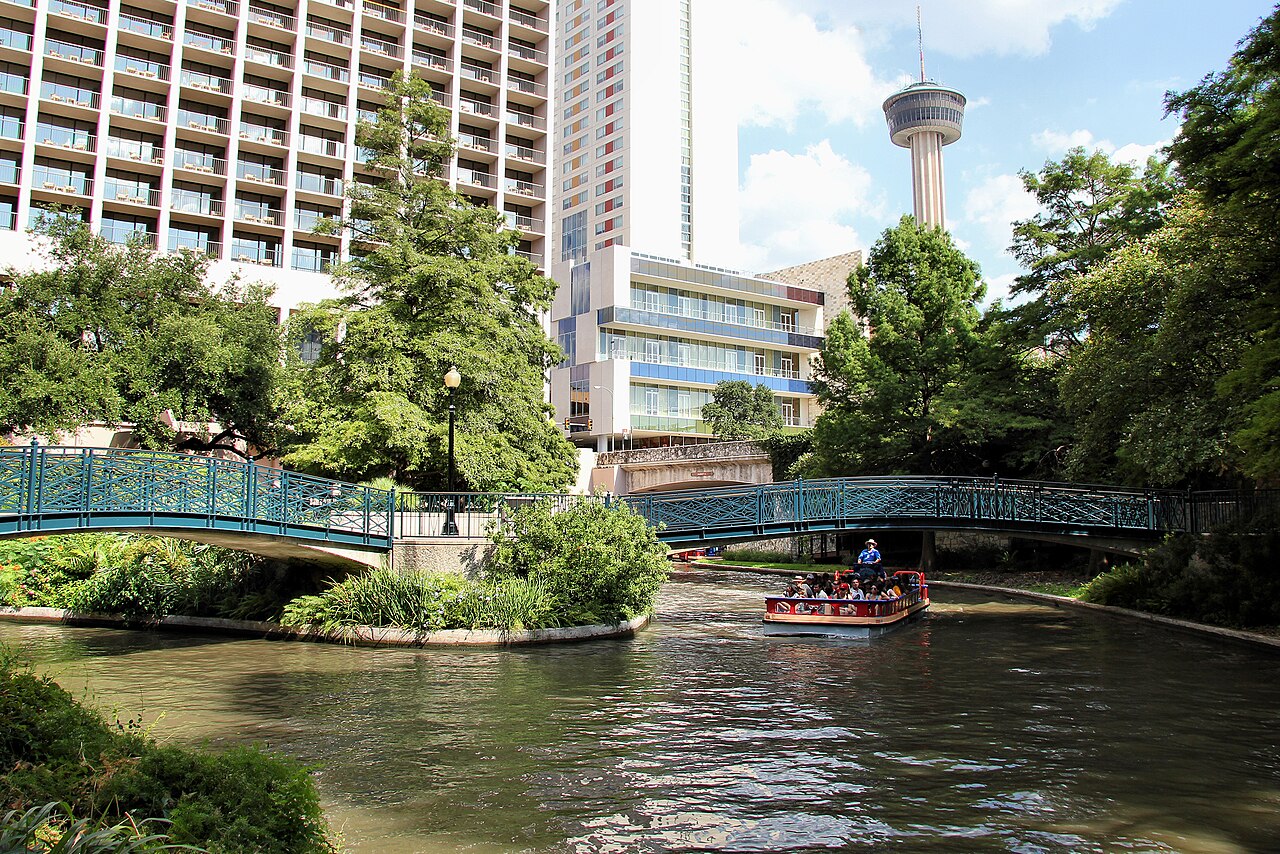 River walk with tower