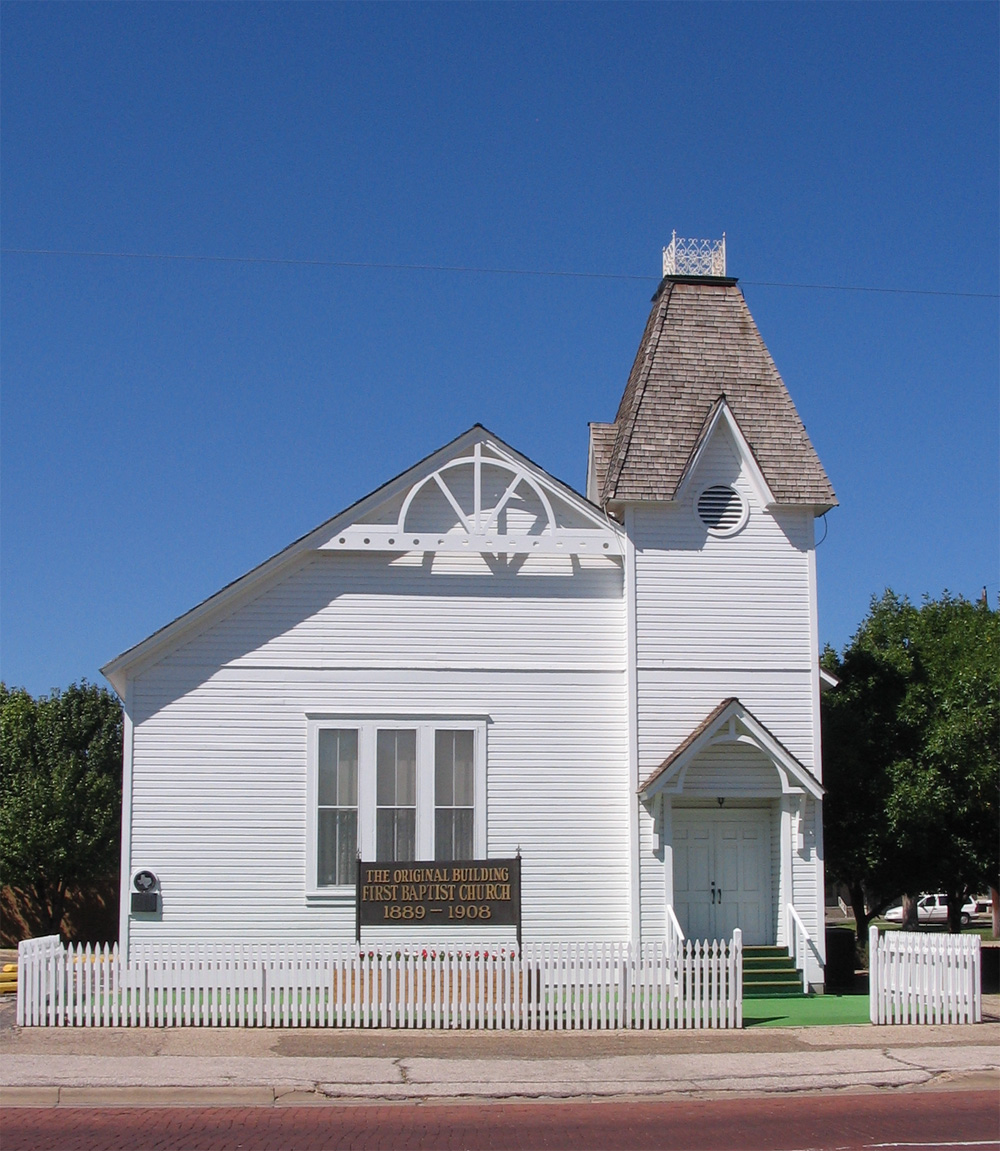 The original First Baptist Church of Amarillo. The church is located in Amarillo, Texas , United States and was used from 1889 to 1908 according to a sign in front of it. It is listed by the United States government's National Register of Historic Places as a historical building in Amarillo, Texas.