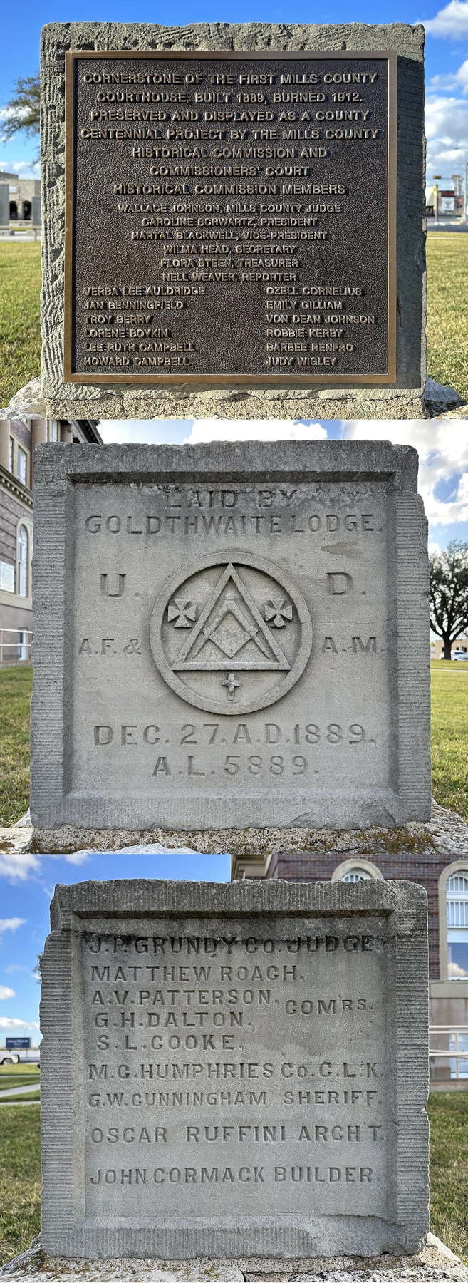 Mills County 1889 Courthouse Monument