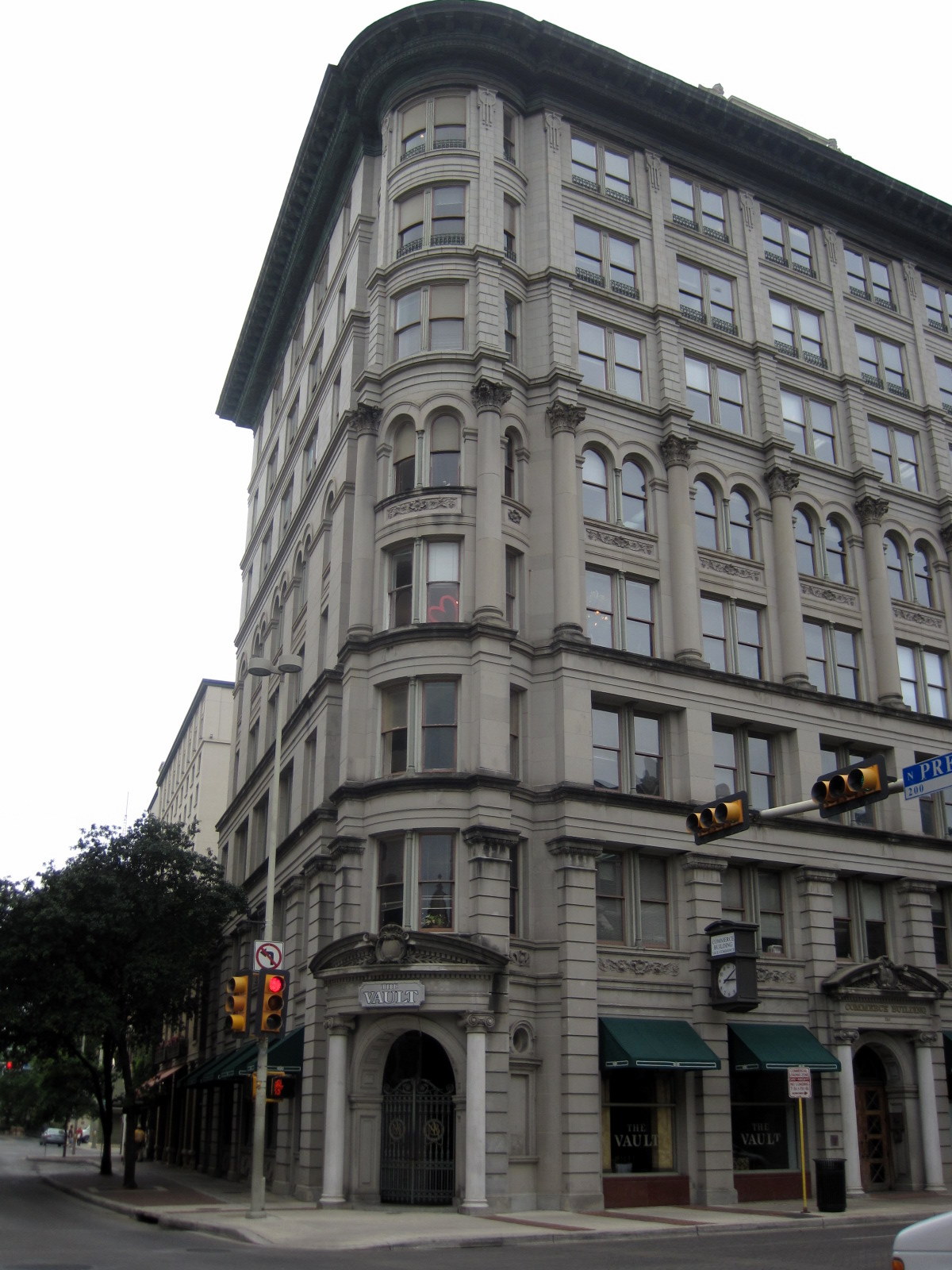 First Alamo Bank Building in San Antonio, corner of Presa and Commerce