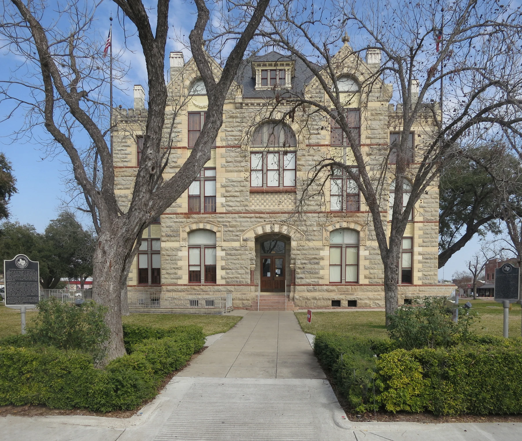 Rear of Courthouse Fayett County Texas.