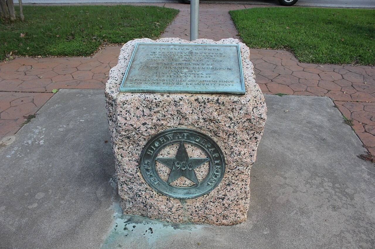 Henderson County, Athens, Texas Historical Marker