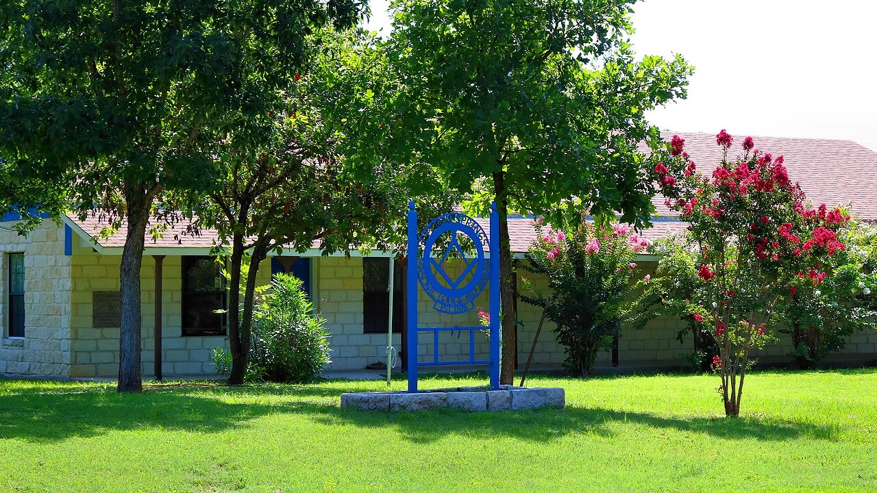 The masonic lodge in Lytton Springs, Texas , United States.