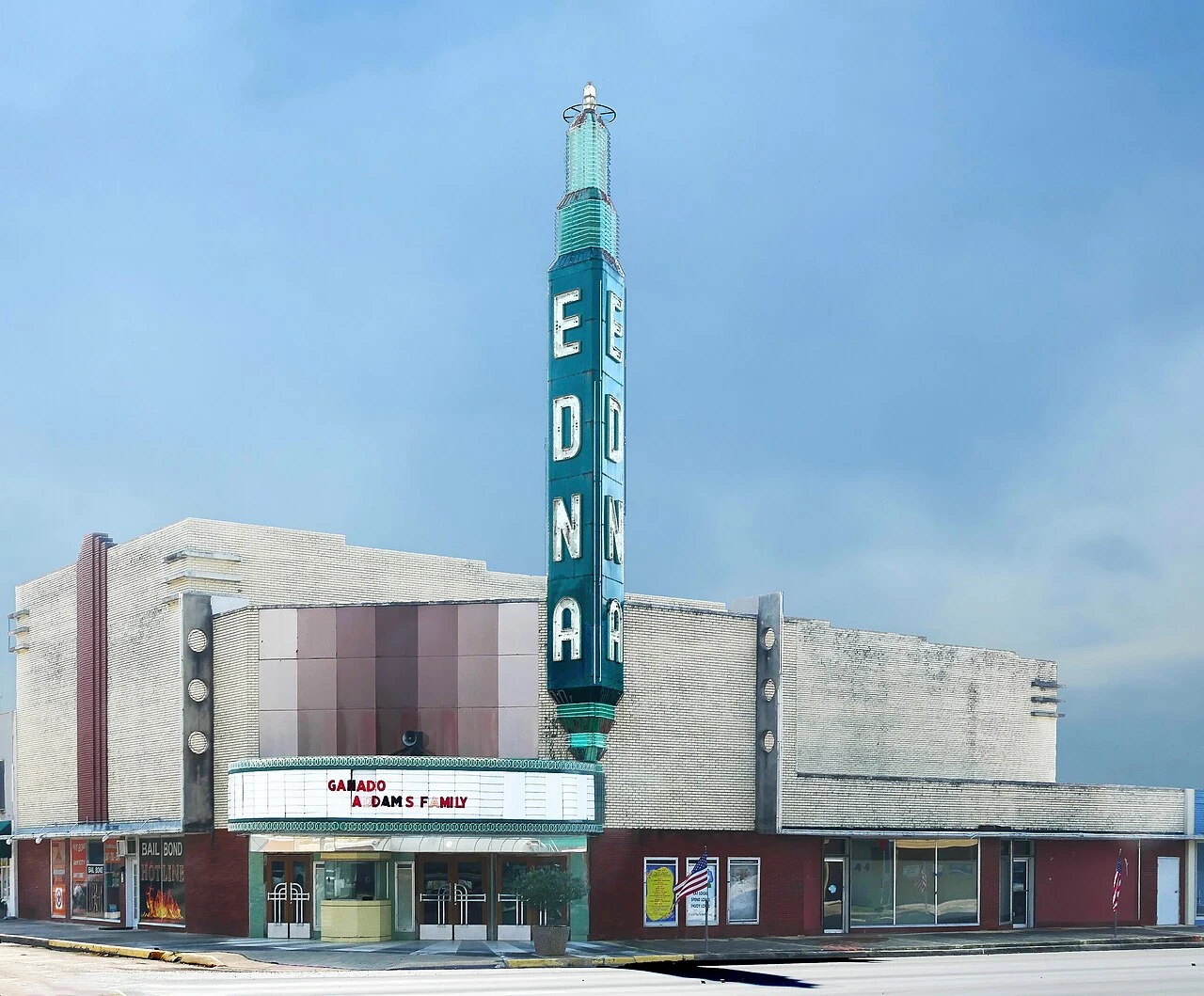 A Vintage Movie Theater in Edna, Texas opened in 1949