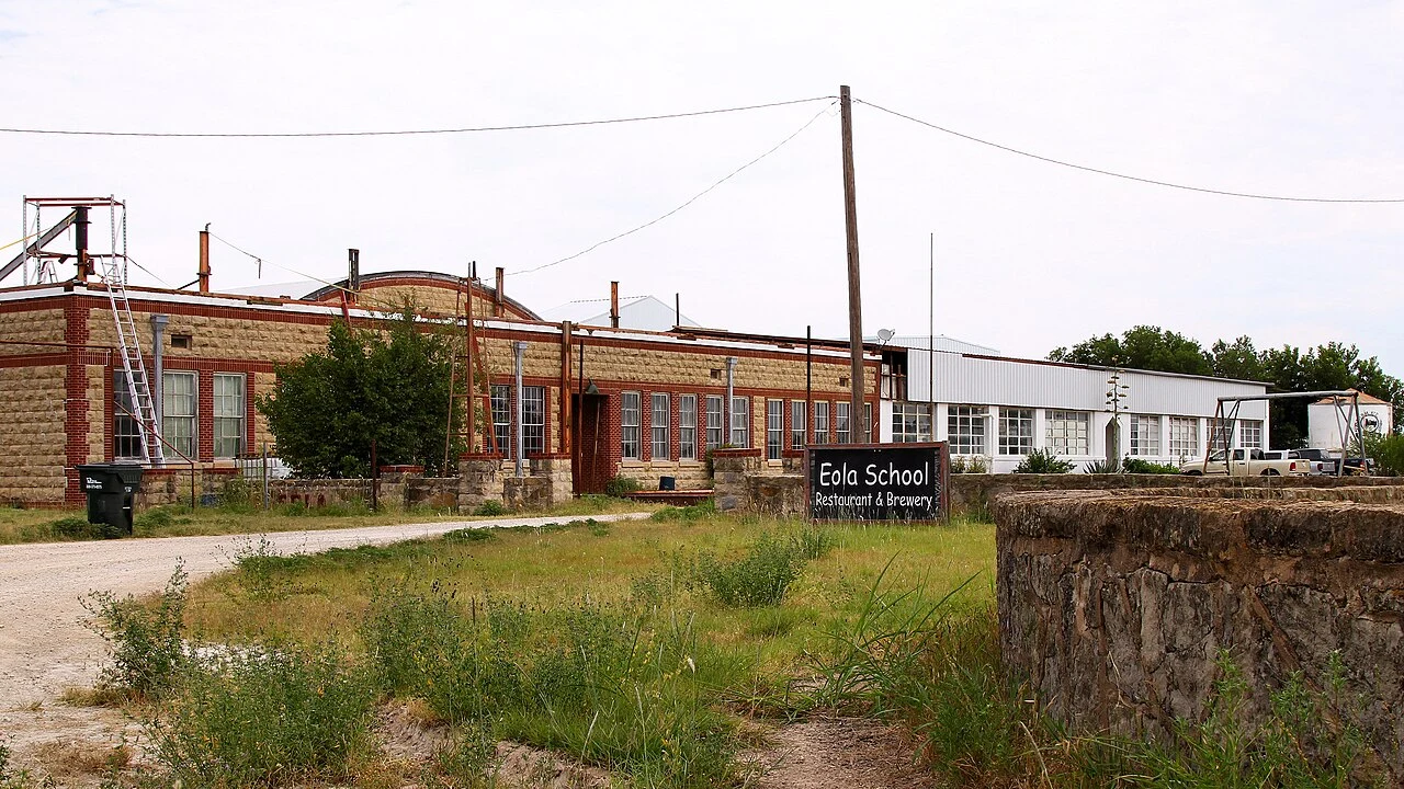 The former Eola School in Eola, Texas , United States has been re-purposed as a restaurant and brewery.