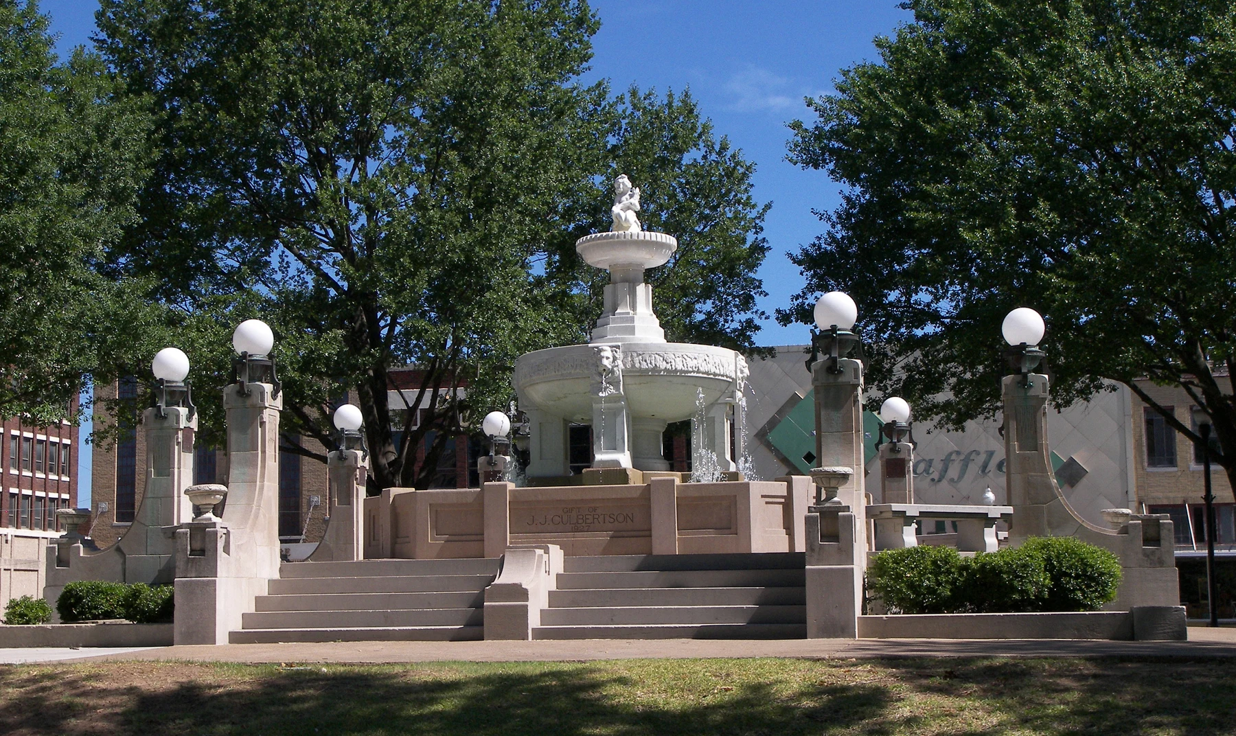 The Culbertson Fountain in Paris, Texas, United States.