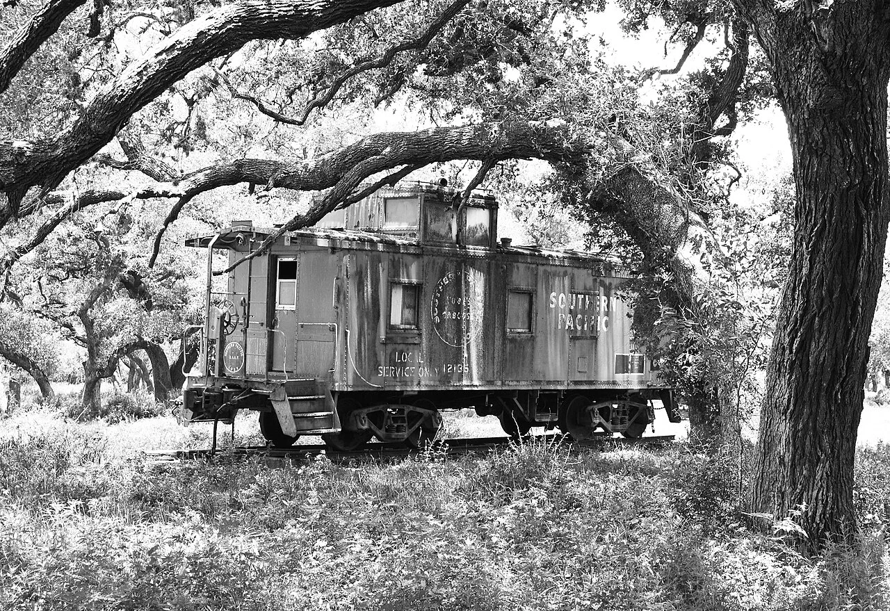 Caboose, Lavaca County, Texas 1406281355bw