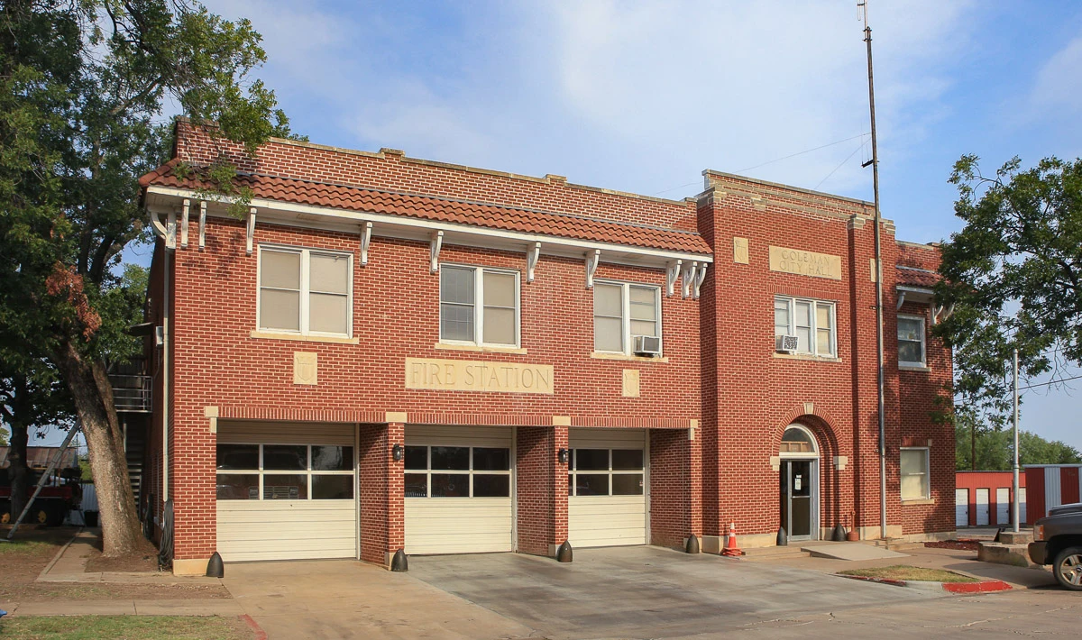 City Hall and Fire Department in Coleman, Texas