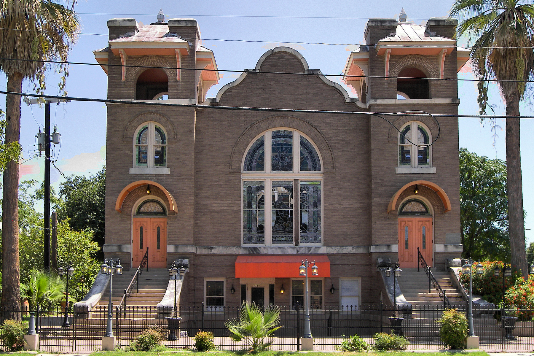 Alamo Methodist Church in San Antonio, Texas, United States. The Methodist Episcopal Church had the Mission Revival Style building constructed between 1912 and 1913, but today it no longer serves as a church. The former church was added to the National Register of Historic Places on June 11, 1979.