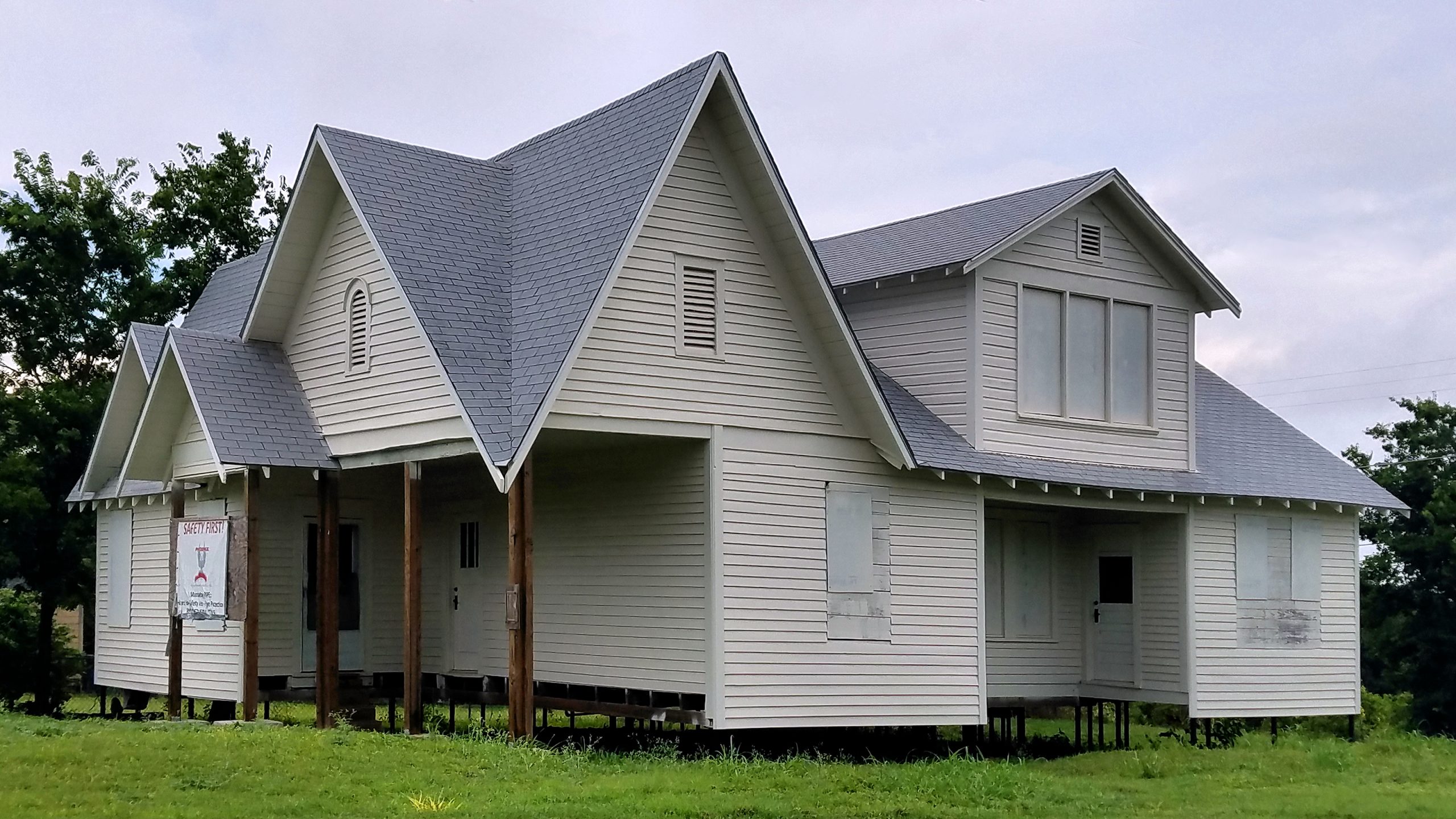 The Dr. James L. Dickey House in Taylor, Texas, United States. The house was listed on the National Register of Historic Places on February 21, 2017. A fire destroyed the house on July 10, 2022.
