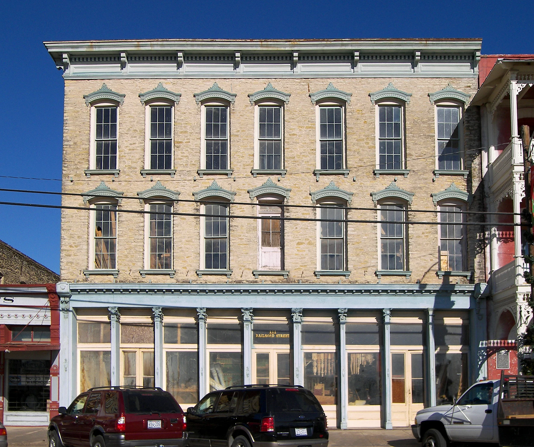 The P.A. Smith Hotel, Navasota, Texas, United States. The hotel was listed on the National Register of Historic Places on April 16, 1976.
