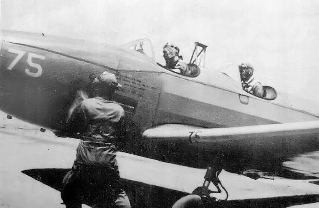 Coleman Municipal Airport - Fairchild PT-19 starting engine