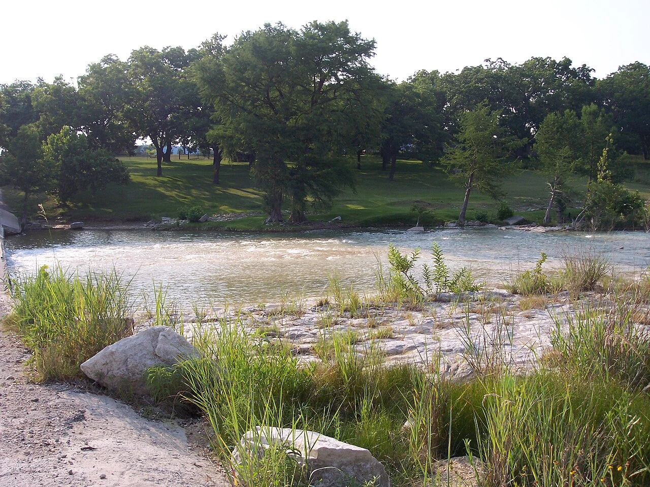 The Blanco River, Hays County, Texas