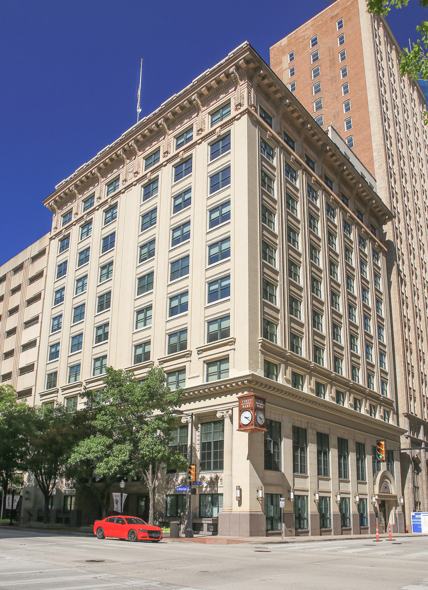 First National Bank is located in downtown Fort Worth, Texas