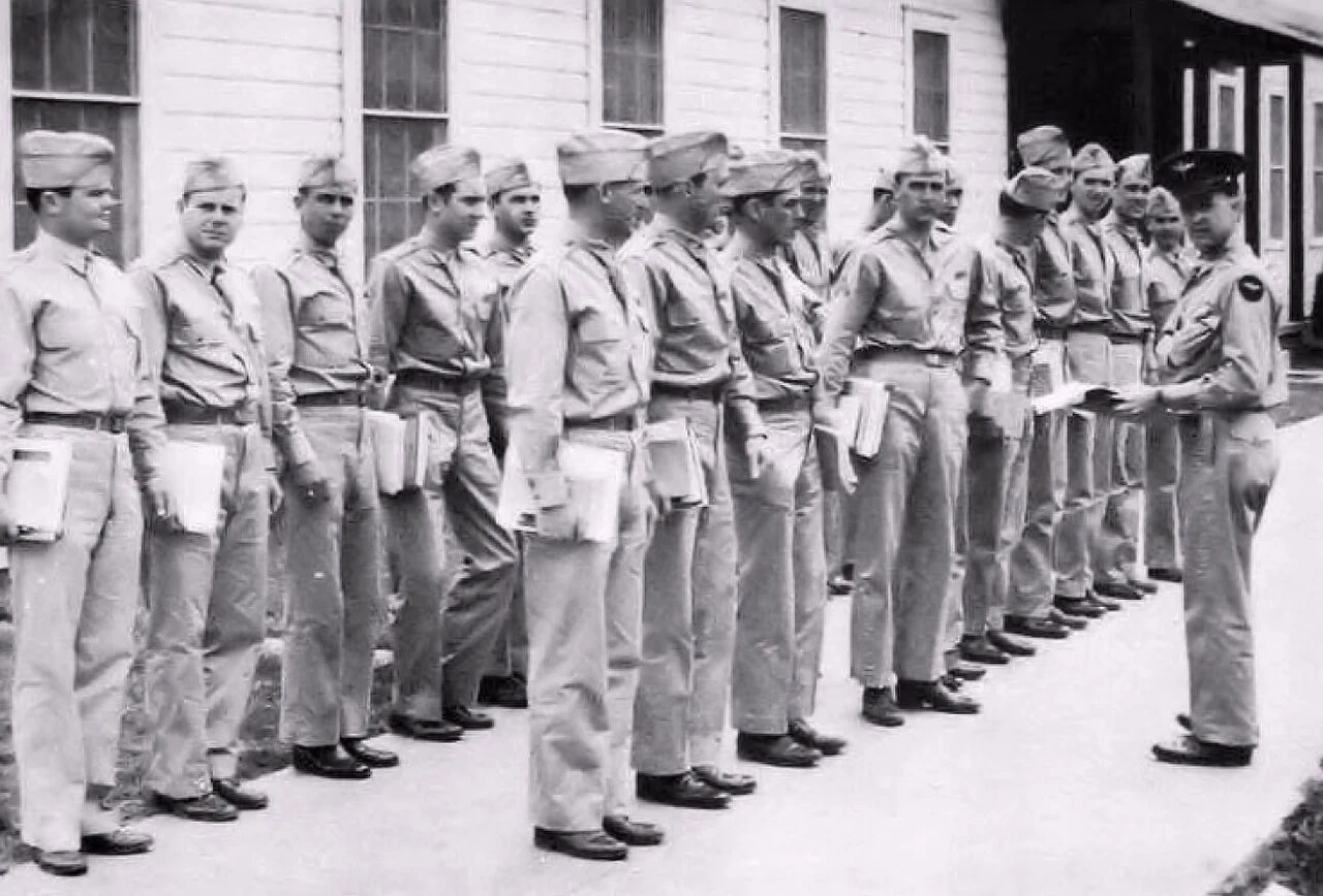 Coleman Municipal Airport - Flight Cadets in Formation before Ground School
