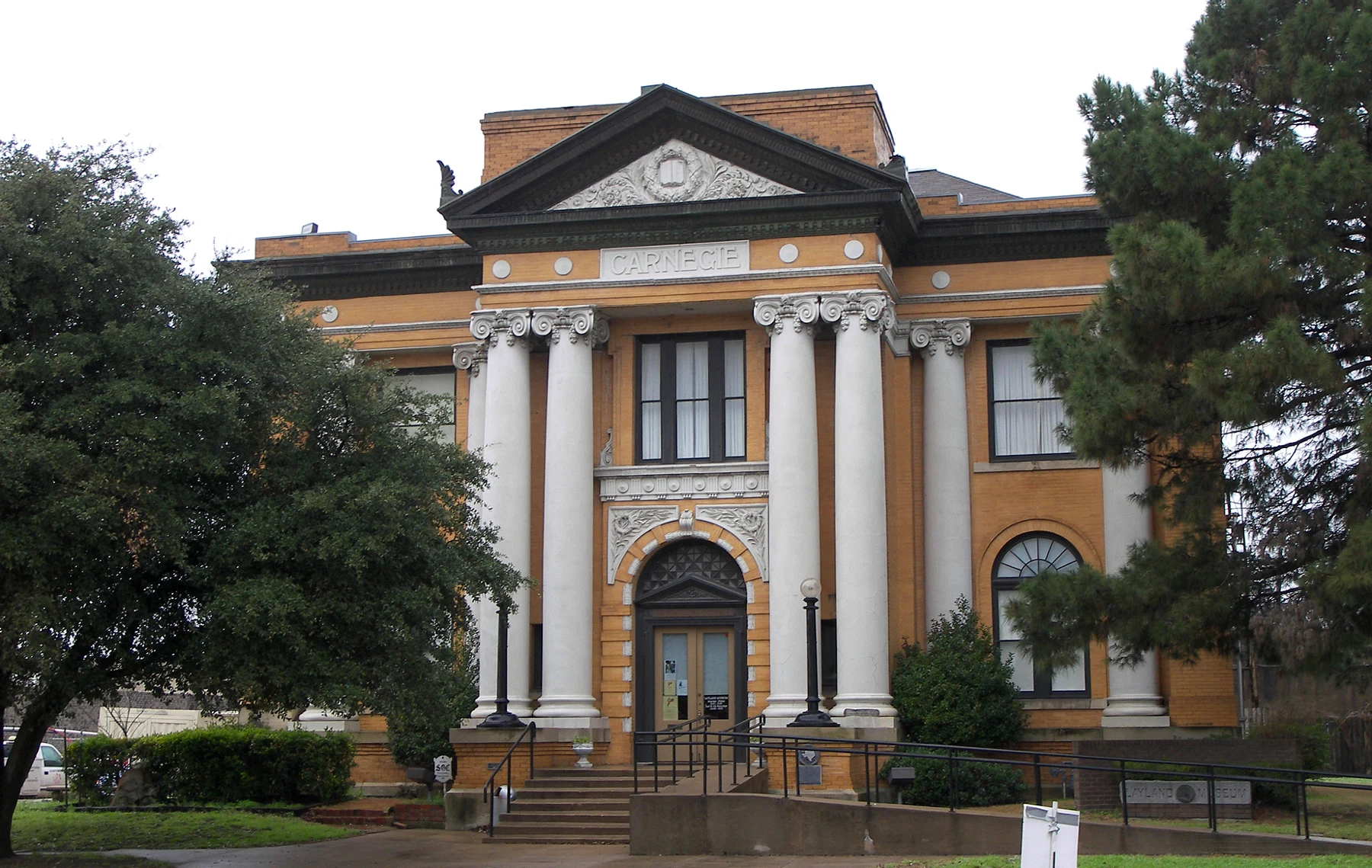 The Cleburne Carnegie Library in Cleburne, Texas, United States was built in 1904. Industrialist Andrew S. Carnegie provided funds for the building. The Beaux-Arts style building was listed on the National Register of Historic Places on December 12, 1976 and designated a Recorded Texas Historic Landmark in 1981. The building is currently the Layland Museum of History .