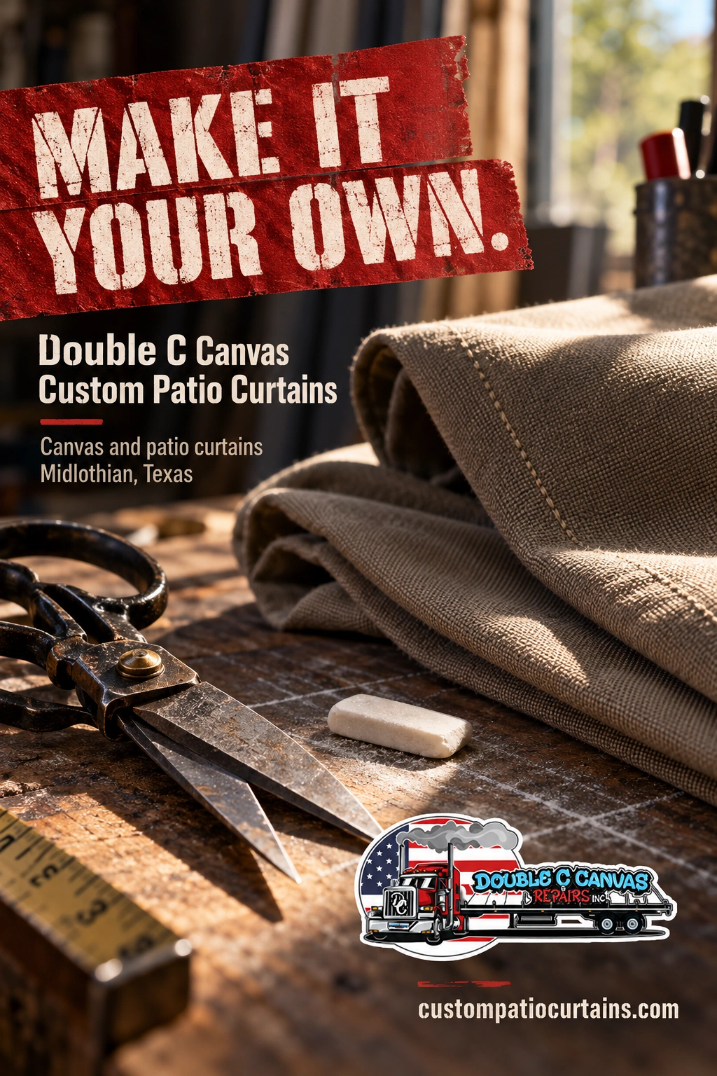 2 Portrait Double C Canvas Custom Patio Curtains (5)