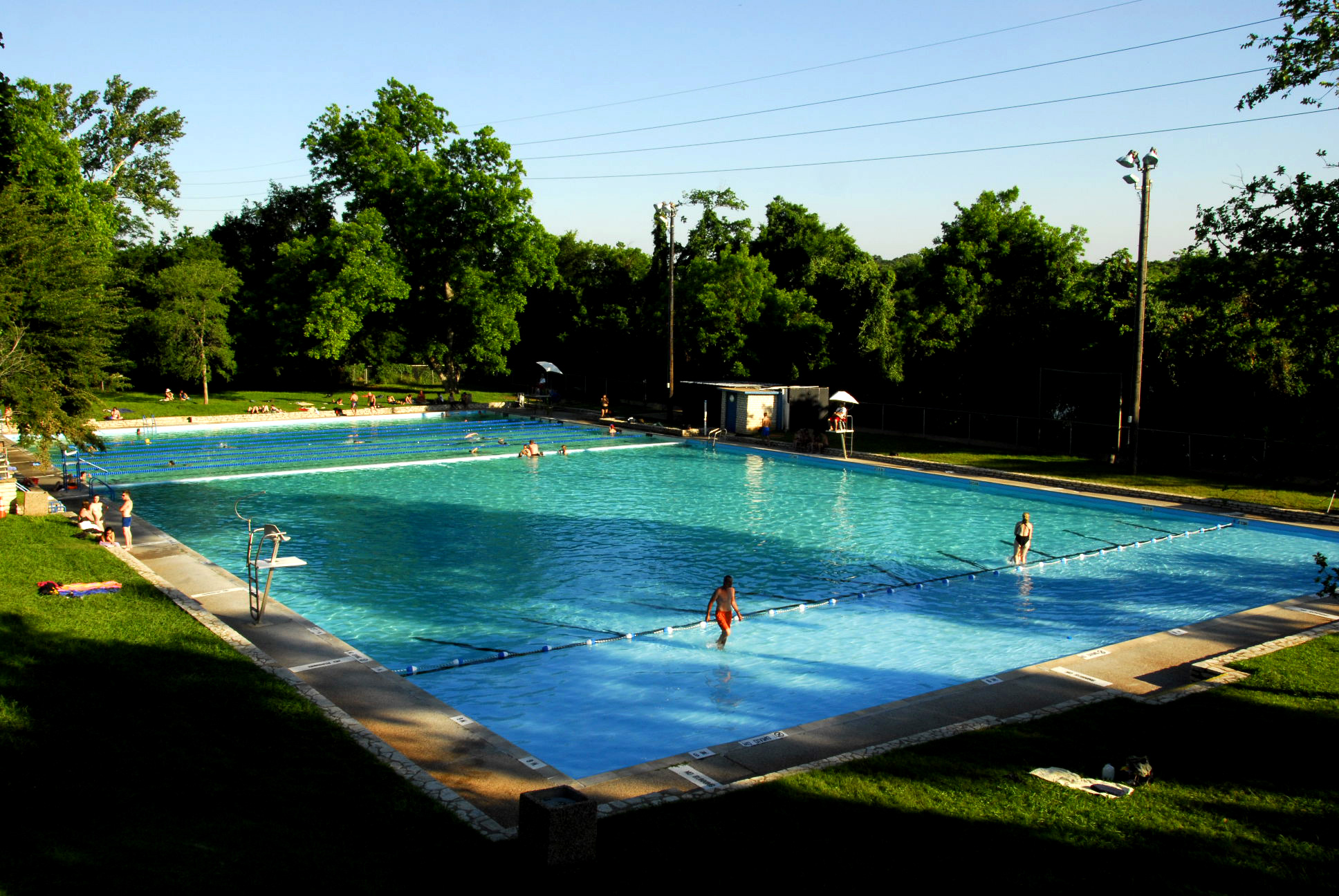 Deep Eddy Pool located at 30.2765° -97.7732°,Austin, Texas, United States. The structure was added to the National Register of Historic Places in 2003.