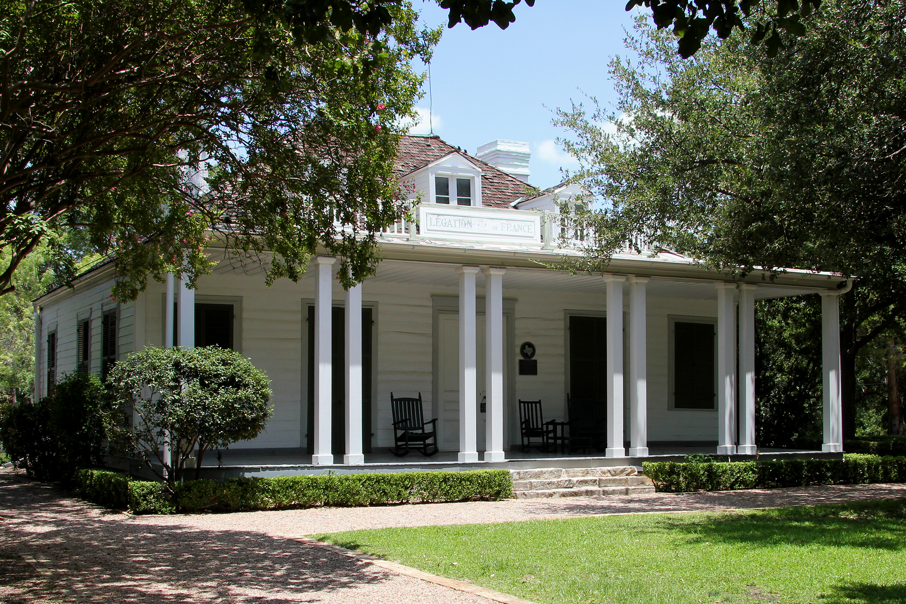 The French Legation , built in 1840-41, is now the French Legation Museum. This building was the home of the chargé d'affaires of France to the Republic of Texas until 1846, when the Republic of Texas ceased to exist. The building was listed in the National Register of Historic Places on November 25, 1969.