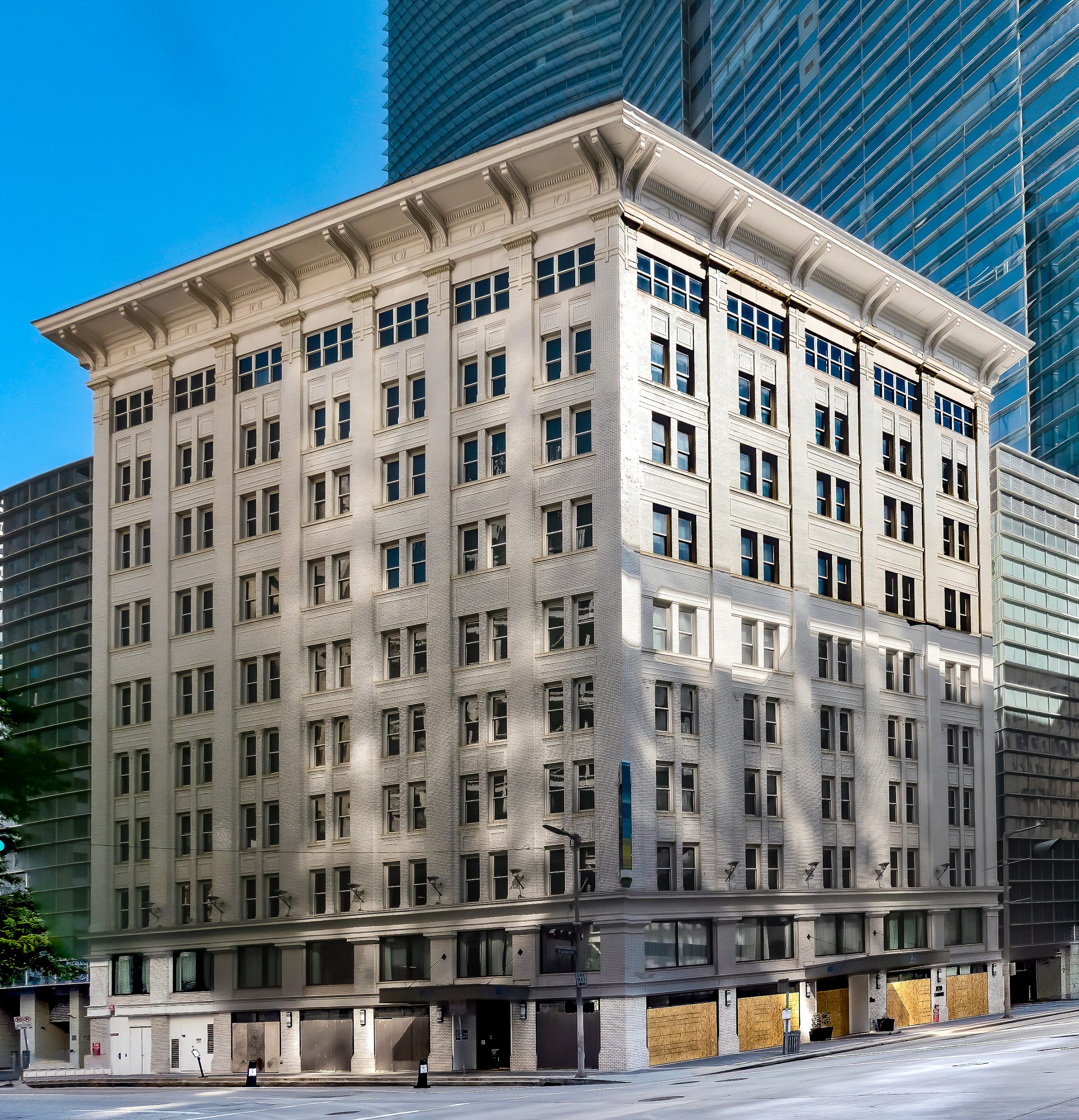 The building was constructed in 1913 and named for George Arthur Stowers and his furniture company.