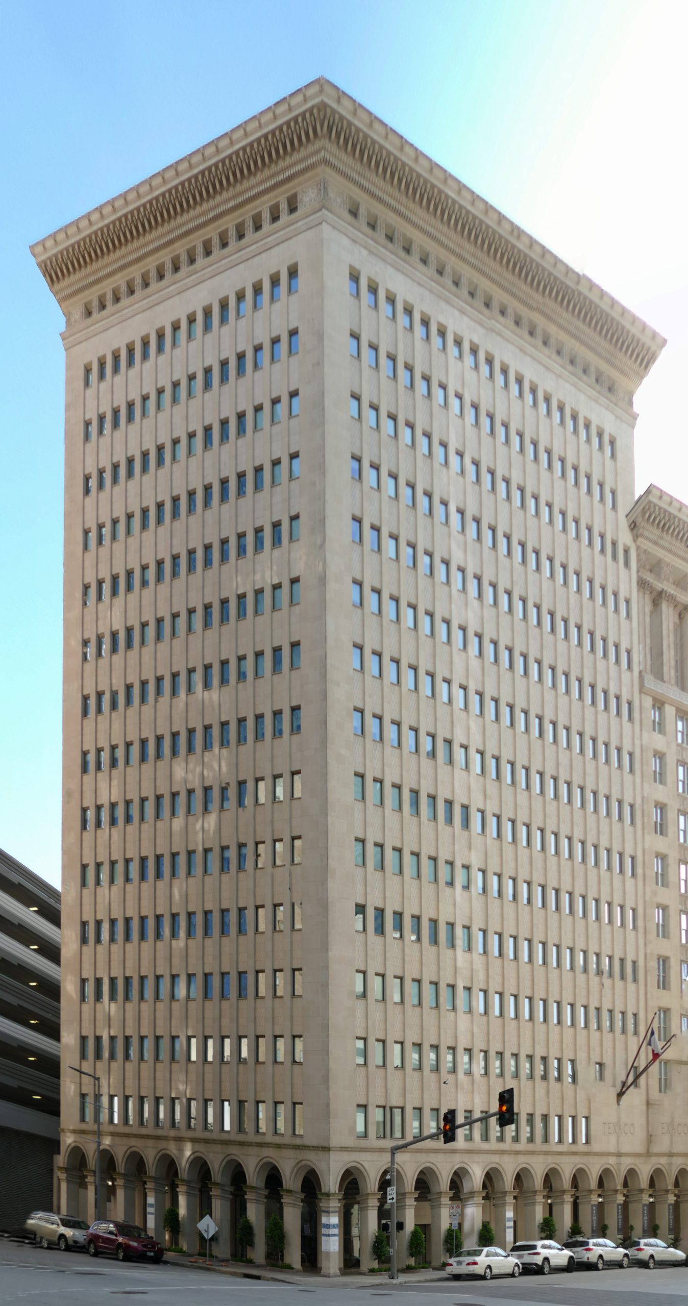 Originally built by and the home of the Texas Company which later became Texaco. They moved to larger facilities and 1989.