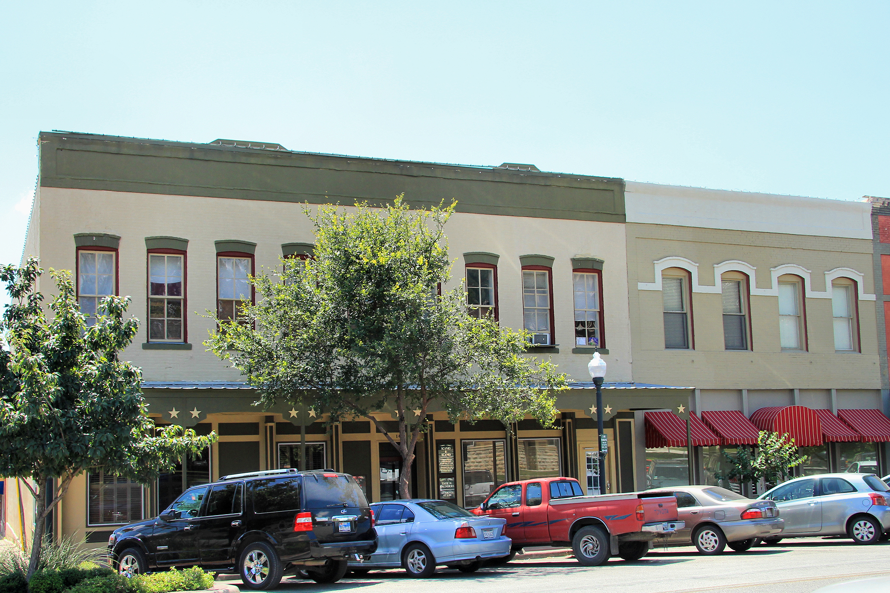 The Green and Faris Buildings on the 100 block of East San Antonio Street in San Marcos, Texas , United States were built in 1879 and circa 1885 respectively. The buildings were listed on the National Register of Historic Places on August 26, 1983. They were also listed as contributing properties to the Hays County Courthouse Historic District on September 10, 1992.