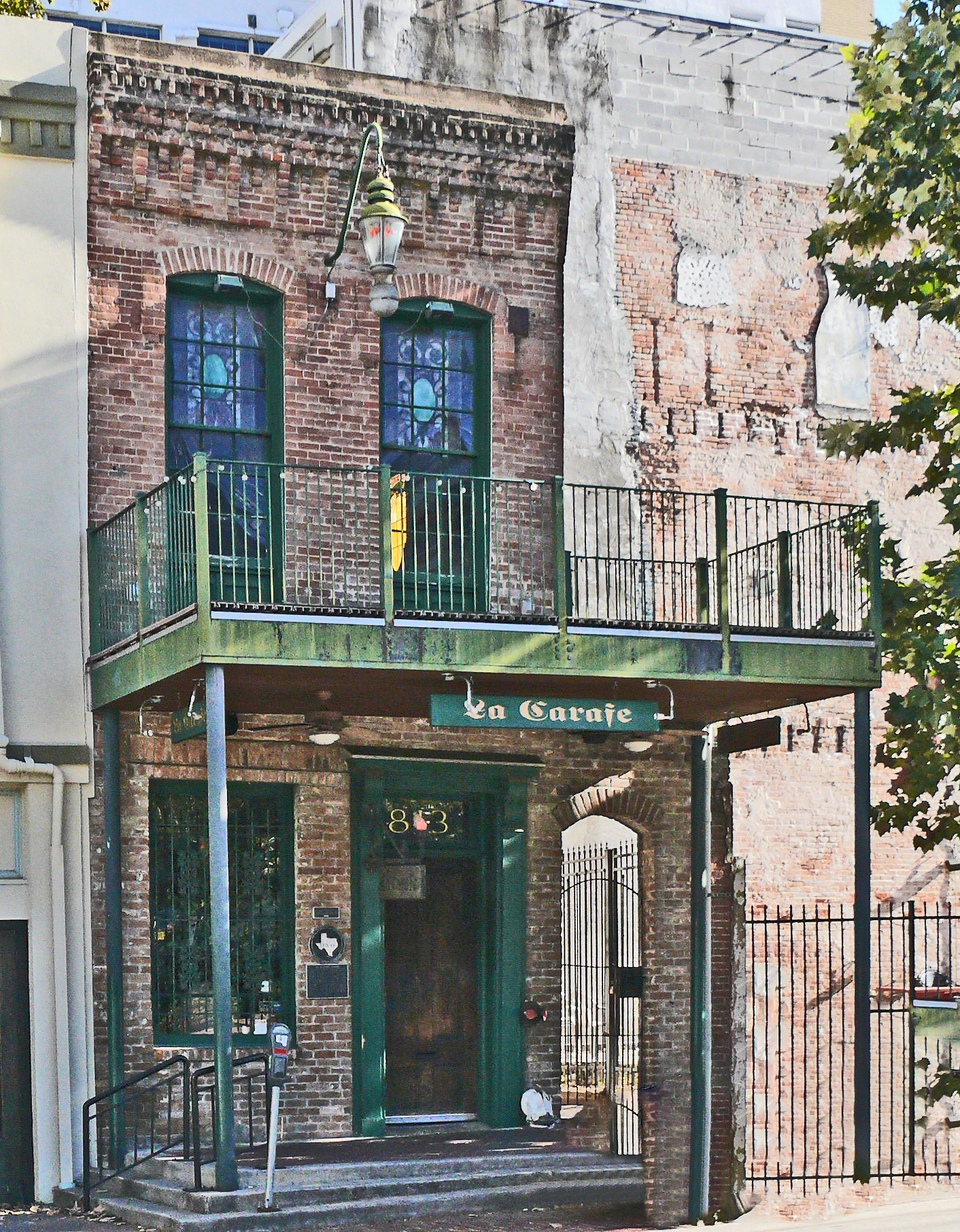 Irish native John Kennedy (1819-78) came to Houston in 1842. A baker, he operated a store at other locations in the city before commissioning the construction of this building about 1860 for a steam bakery. Kennedy later established other operations and became a leading businessman of Houston. One of the oldest structures in the city on its original site, the two-story brick building remained in the Kennedy family until 1970. This building is in the National Register of Historic Places Coordinates N 29° 45.784 W 095° 21.714
