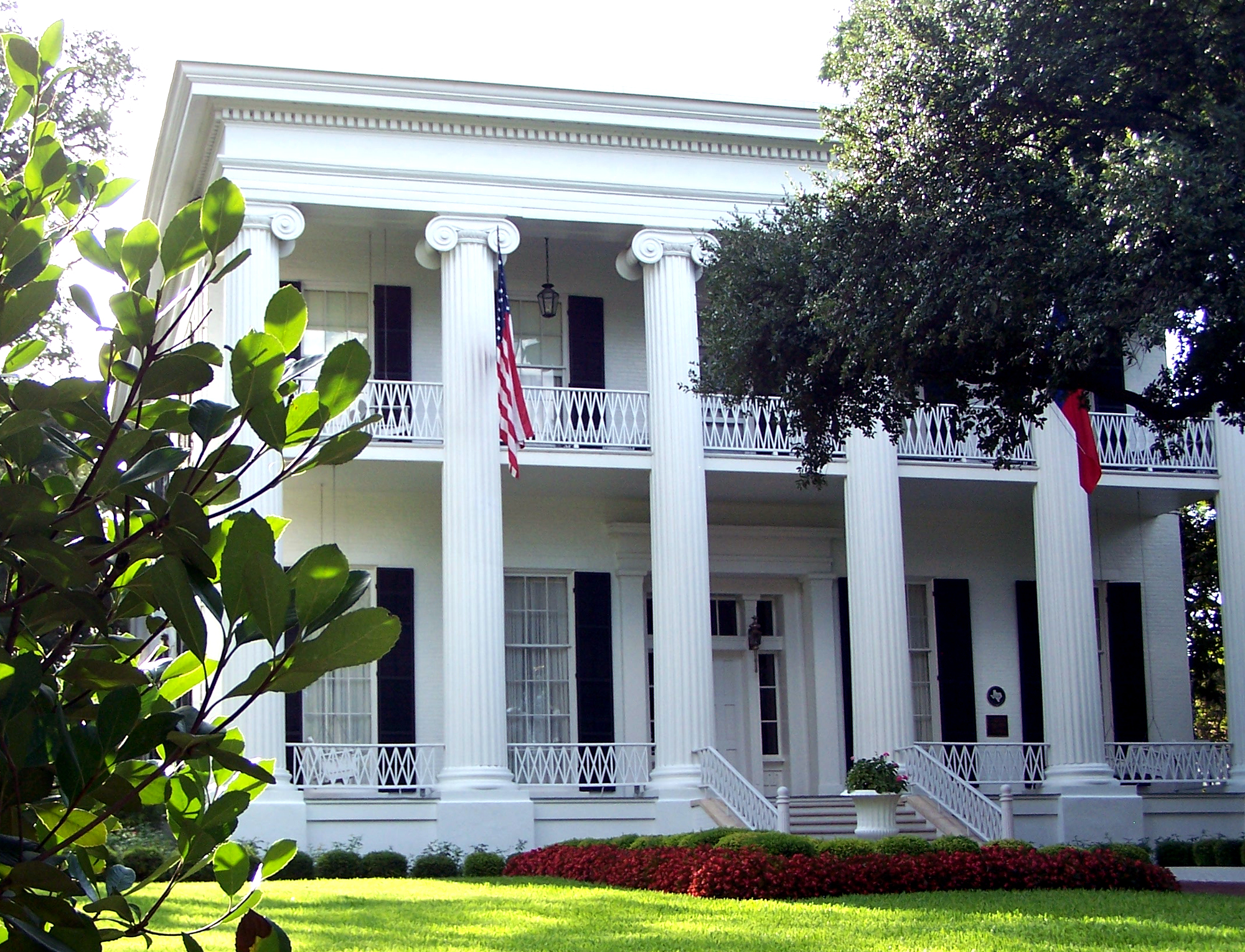 The Texas Governor's Mansion in Austin, Texas, United States was constructed in 1855 in the Greek Revival architecture style. The building was designated a Recorded Texas Historic Landmark in 1962, listed on the National Register of Historic Places on August 25, 1970, and designated a National Historic Landmark on December 2, 1974.